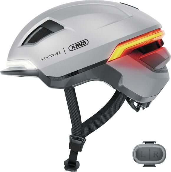 Abus HYP-E Smart Helm - Gleam Silver S / 51-55cm