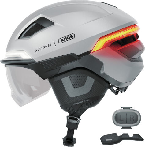 Abus HYP-E BL.ACE Smart Helm - Gleam Silver S / 51-55cm